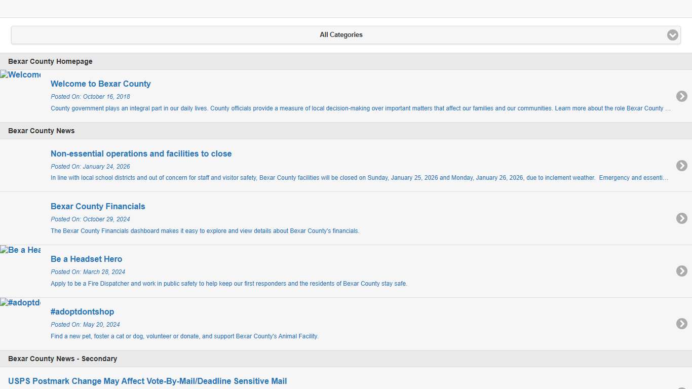 Bexar County, TX - News Flash