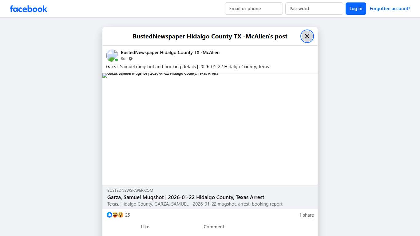 Garza, Samuel... - BustedNewspaper Hidalgo County TX -McAllen Facebook